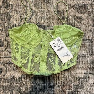 Zara Lace Embroidered Bustier
